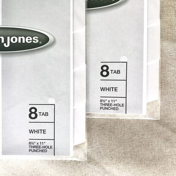 8-Tab Dividers Erasable - 2 Pack - Picture 2 of 2